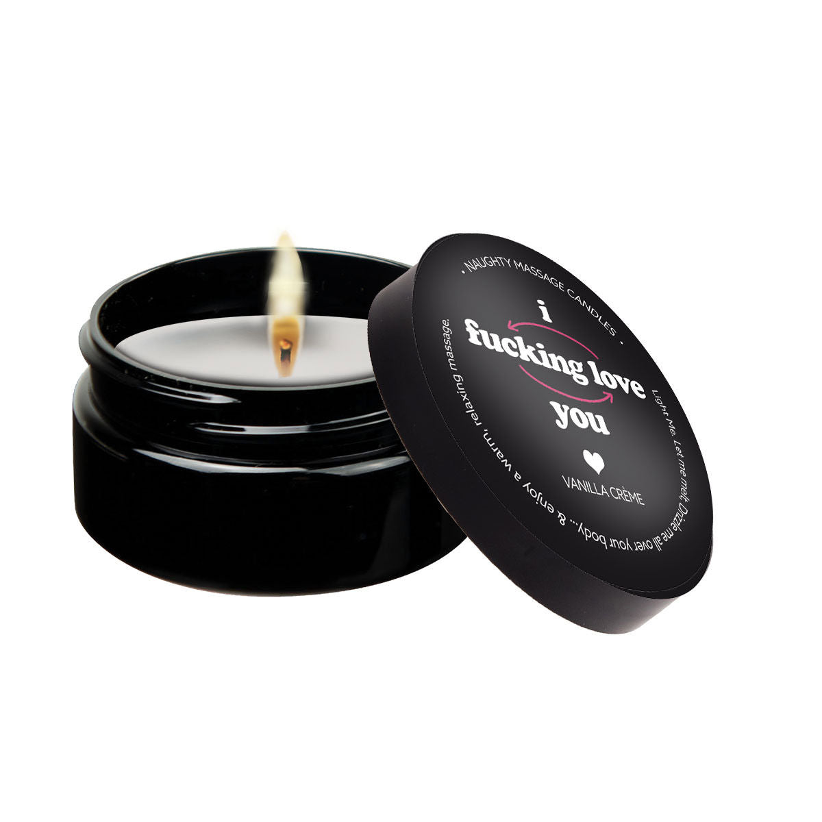 Vanilla Scented Massage Candle with Cheeky Love Message 2 oz Default Title Massage Candles