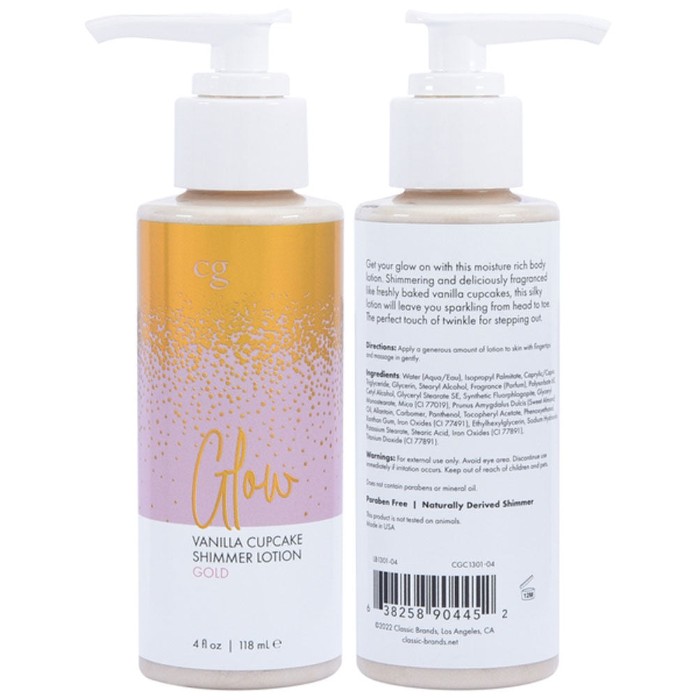 Glow Vanilla Cupcake Shimmer Lotion Gold 4 Oz Default Title Bath & Body