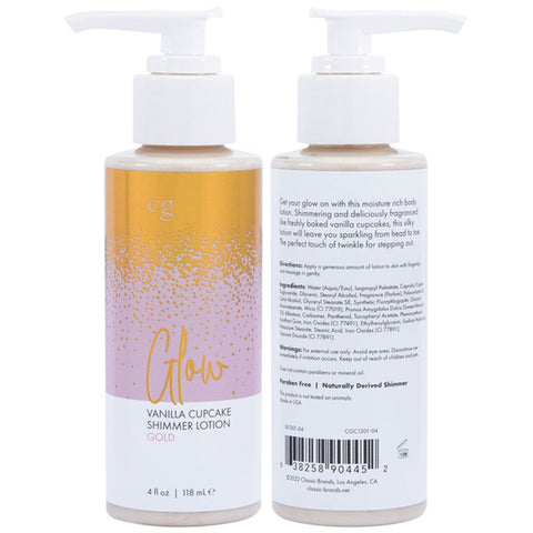 Glow Vanilla Cupcake Shimmer Lotion Gold 4 Oz Default Title Bath & Body