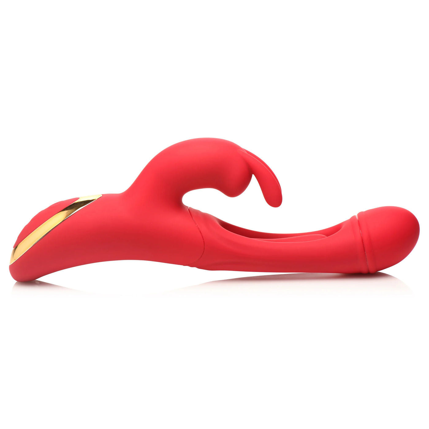 Silicone Rabbit Vibrator Red Rechargeable Clitoral Stimulator VIBRATORS-RABBIT