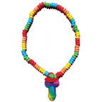 Rainbow Pecker Candy Necklace Colorful Edible X Rated Party Treat Rainbow > Novelties > Candy & Edible Items