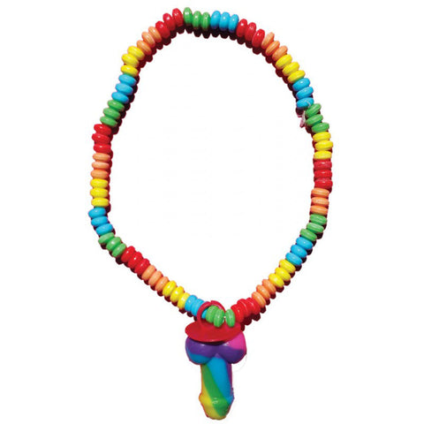 Rainbow Pecker Candy Necklace Colorful Edible X Rated Party Treat > Novelties > Candy & Edible Items