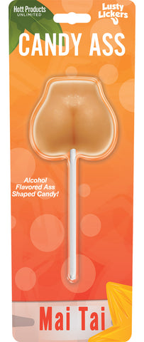 Lusty Lickers Candy Ass Mai Tai – Flavored Erotic Edible Lollipop Tan Party Supplies