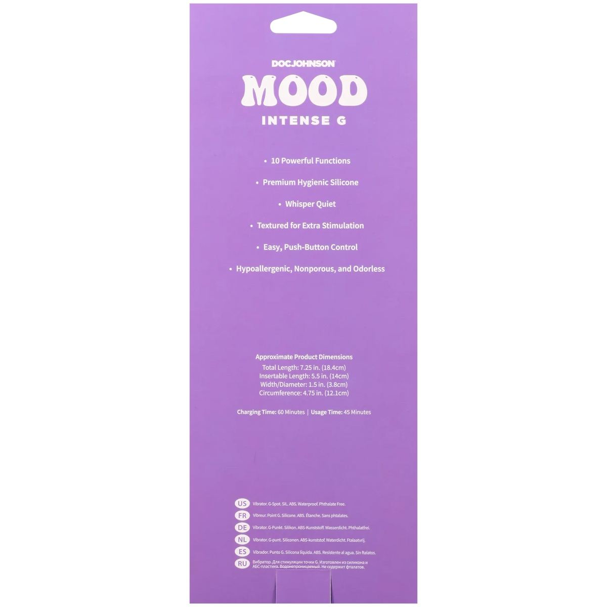 Mood Intense G - Silicone 10 Function Curved Vibrator > Vibrators > G-Spot