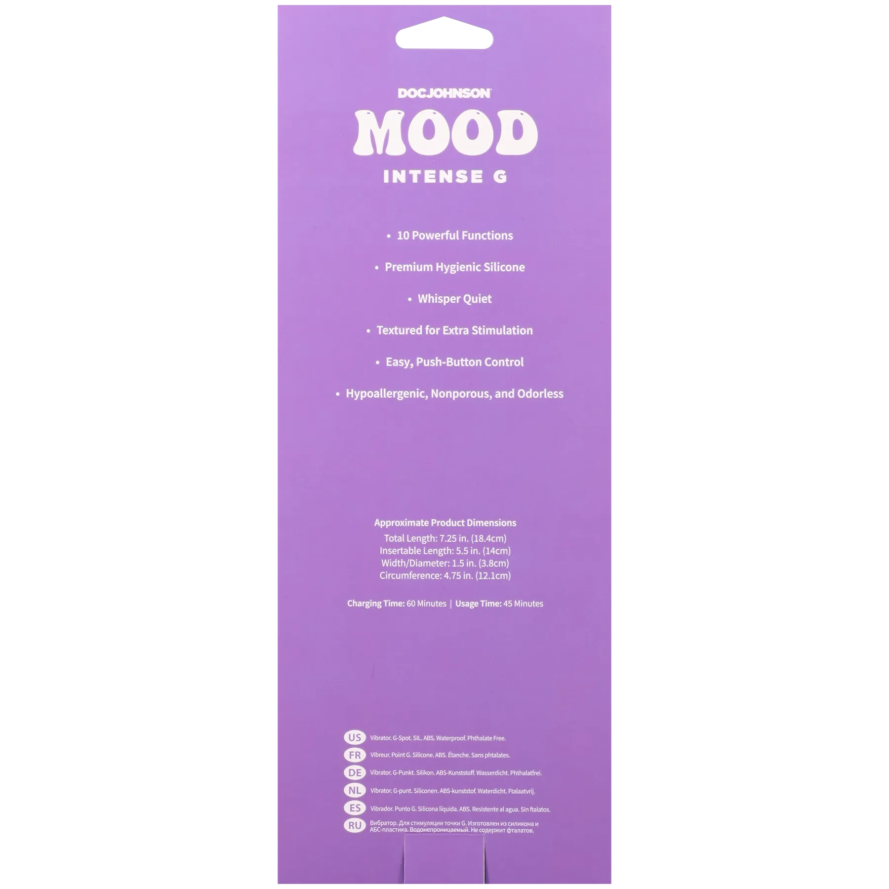 Mood Intense G - Silicone 10 Function Curved Vibrator > Vibrators > G-Spot