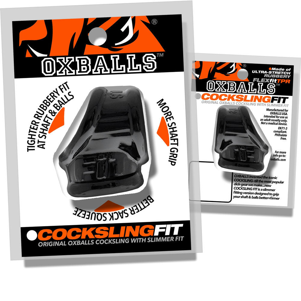 Cocksling Fit (Black) – Slim Adjustable Strap-On Cock Sling Black COCK RINGS Sling