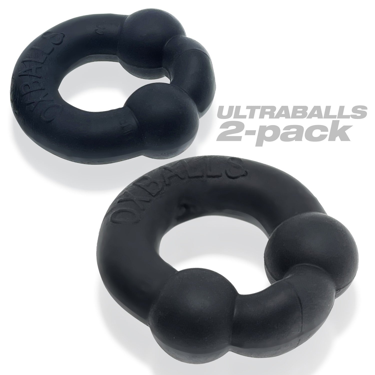 Ultraballs Cockring Night Edition Two Pack with Velvety Silicone Finish COCK RING Set