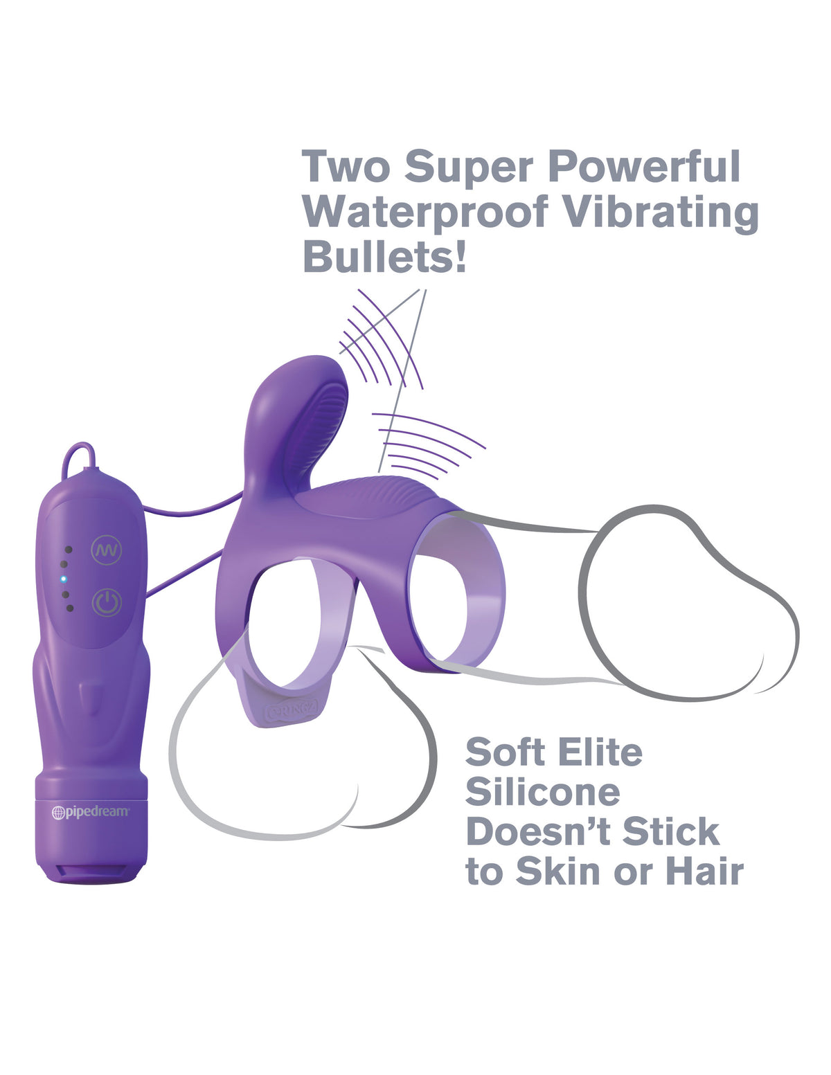 Fantasy Ultimate Couples Cock Cage Ring with Vibrating Bullets > Sex Toys > Couples Toys