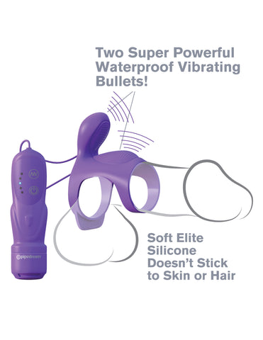 Fantasy Ultimate Couples Cock Cage Ring with Vibrating Bullets Cages