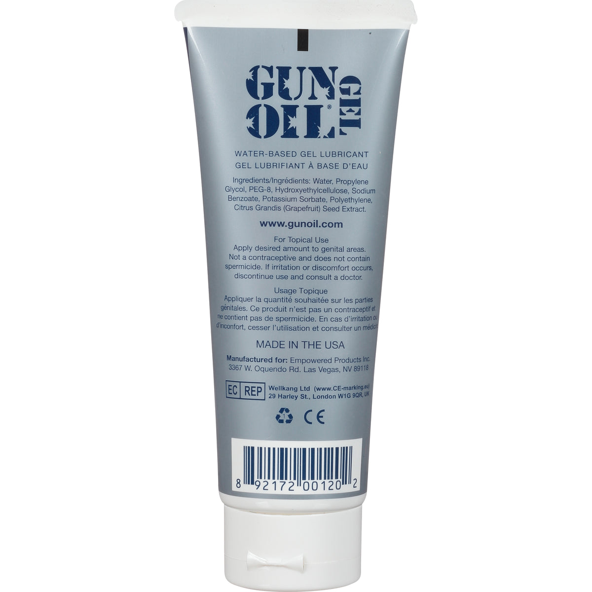 Gun Oil H20 Water-Based Lubricant Gel 3.3 Oz Tube Default Title > Lube > Speciality Exempt