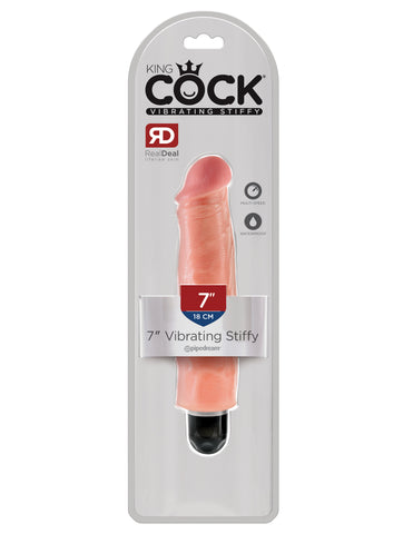 King Cock 7 Inch Vibrating Stiffy 17.8 cm Vibrating Dong DONGS Vibrating
