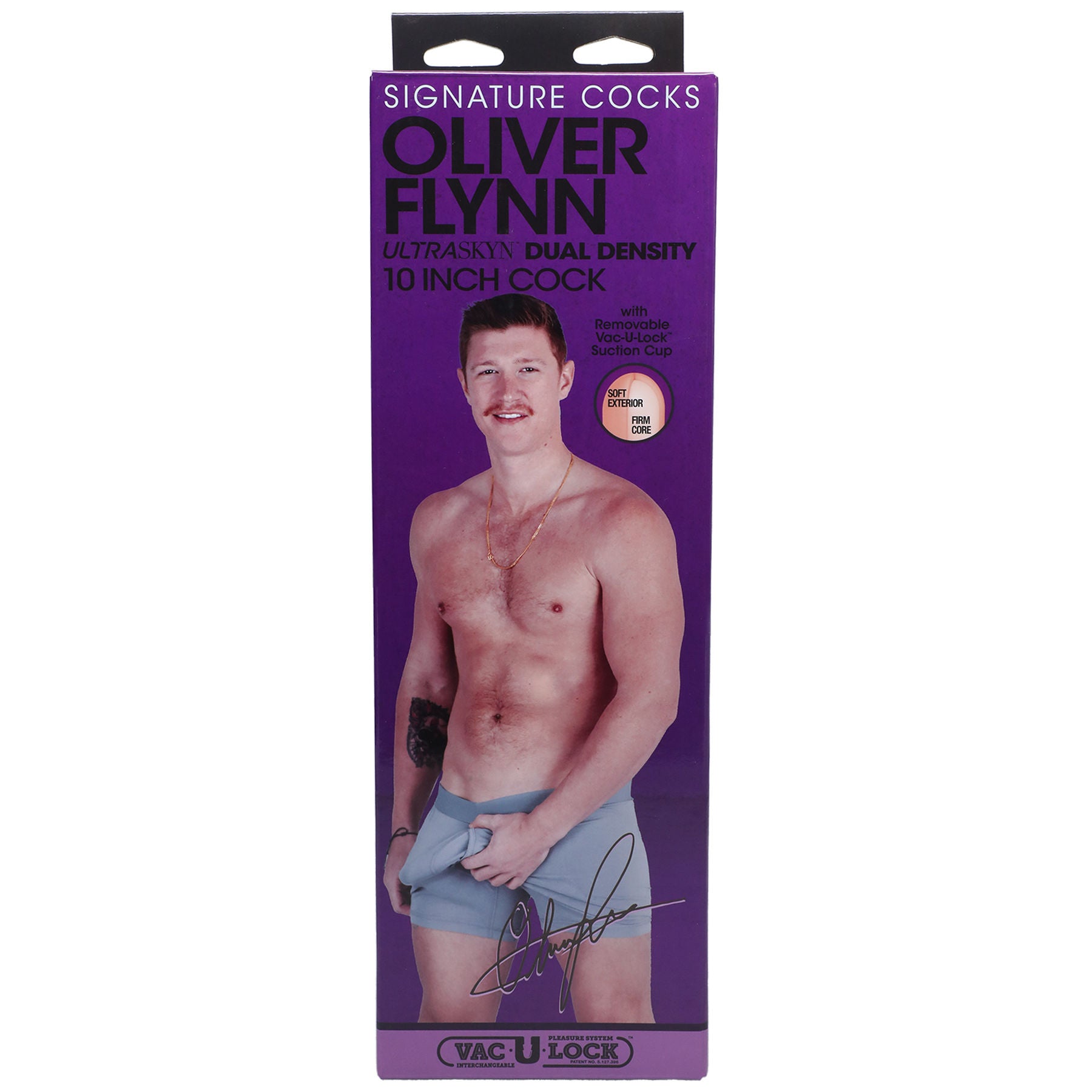 Signature Oliver Flynn 10 Inch Dual Density Ultraskyn Dildo Vanilla Default Title Dongs Celebrity