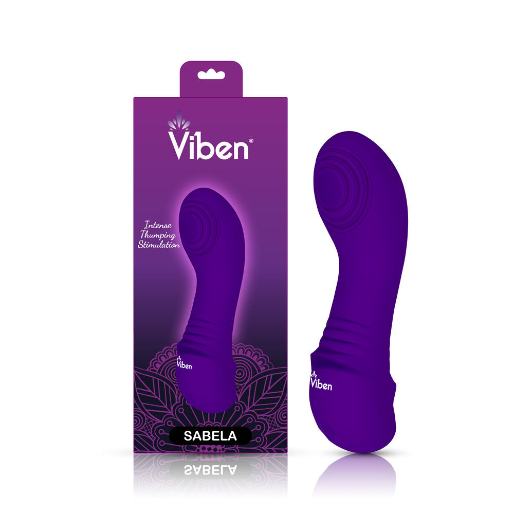 Sebela Mini Thumping G-Spot Vibrator Violet Silicone Toy Purple BULLETS
