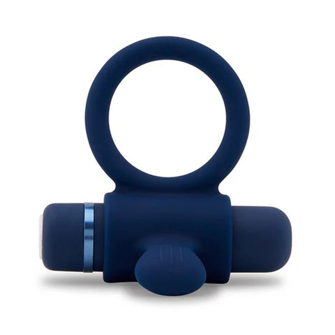 Nu Sensuelle Silicone Bullet Ring Black for Adult Intimacy Cock Rings Vibrating