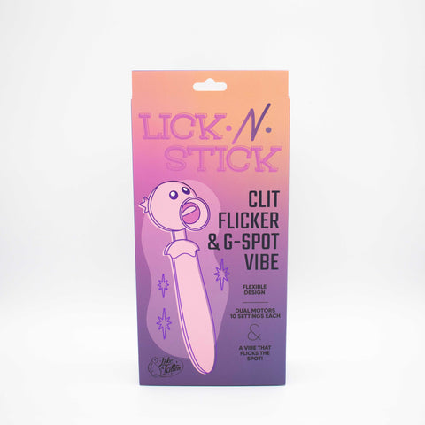 Lick n Stick Pink Clit Flicker and G-Spot Vibrator Toy Finger Stimulator