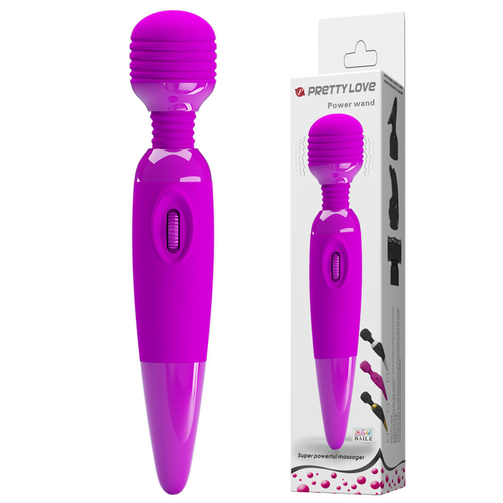 Pretty Love Power Wand Silicone Vibrating Massage Massager Purple > Sex Toys For Ladies > Wand Massagers and Attachments