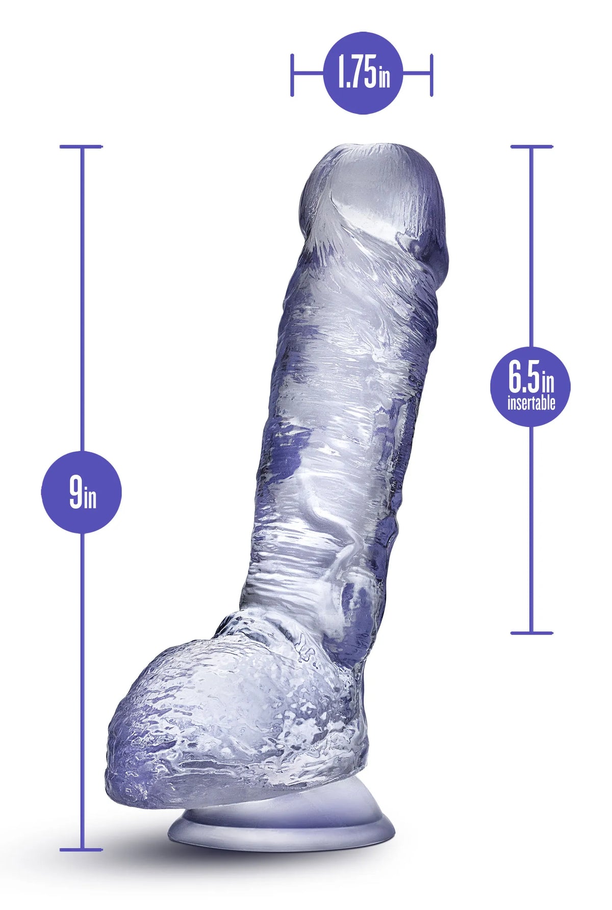 Blush B Yours Plus Mount n' Moan – 9" Realistic Dildo with Suction Cup Base > Dildos > Realistic Dildos