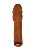 Skinsations Latin Lover Husky Lover 7 Inch Vibrating Sleeve Brown Brown > Sex Toys For Men > Penis Sleeves