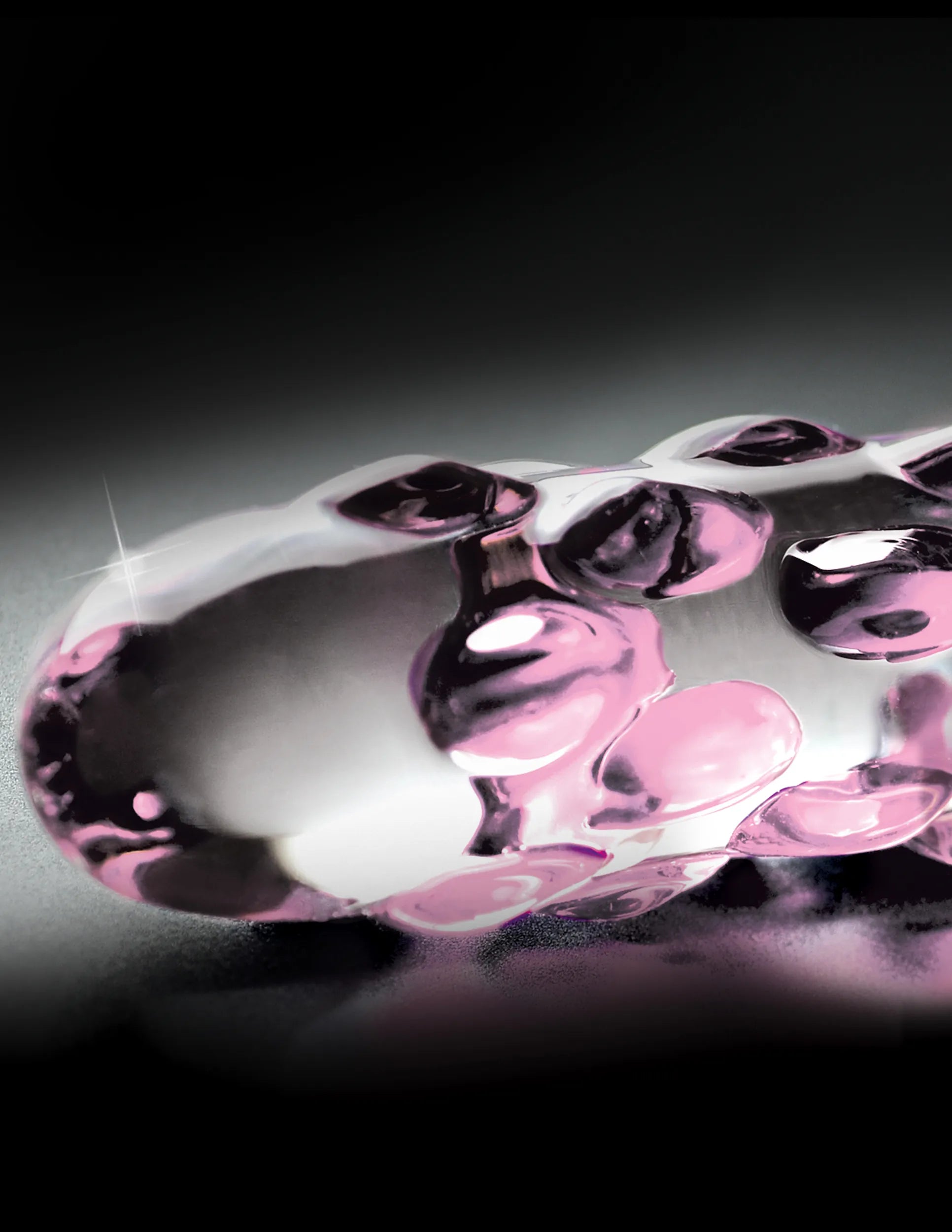 Icicles No. 7 (Clear/Pink) – Luxury Hand-Blown Glass Massager > Glass > Dildos