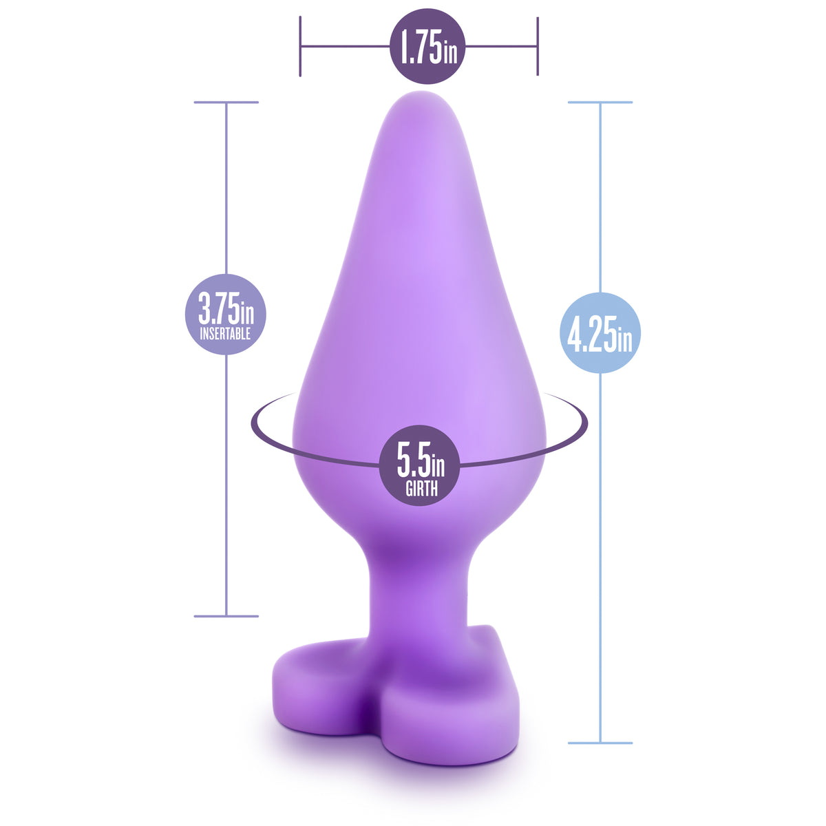 Naughtier Candy Heart Butt Plug – Heart-Shaped Intermediate Size Anal Toy (4 Inch) > Anal Range > Butt Plugs