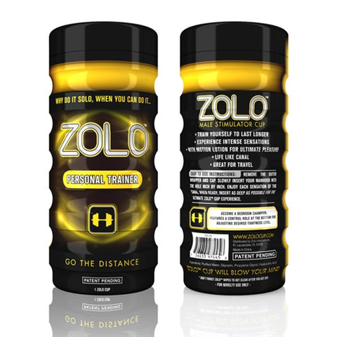 Zolo Personal Trainer Masturbator Cup With Suction Control Yellow Strokers - Manual