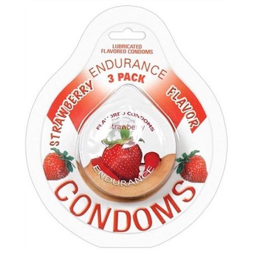 Endurance Condoms - Strawberry - 3 Pack Default Title > Essentials > Condoms