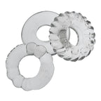 Oxballs Bonemaker (Black) Cockring 3 Pack – Durable Cockring Set > Cock Ring > Sets