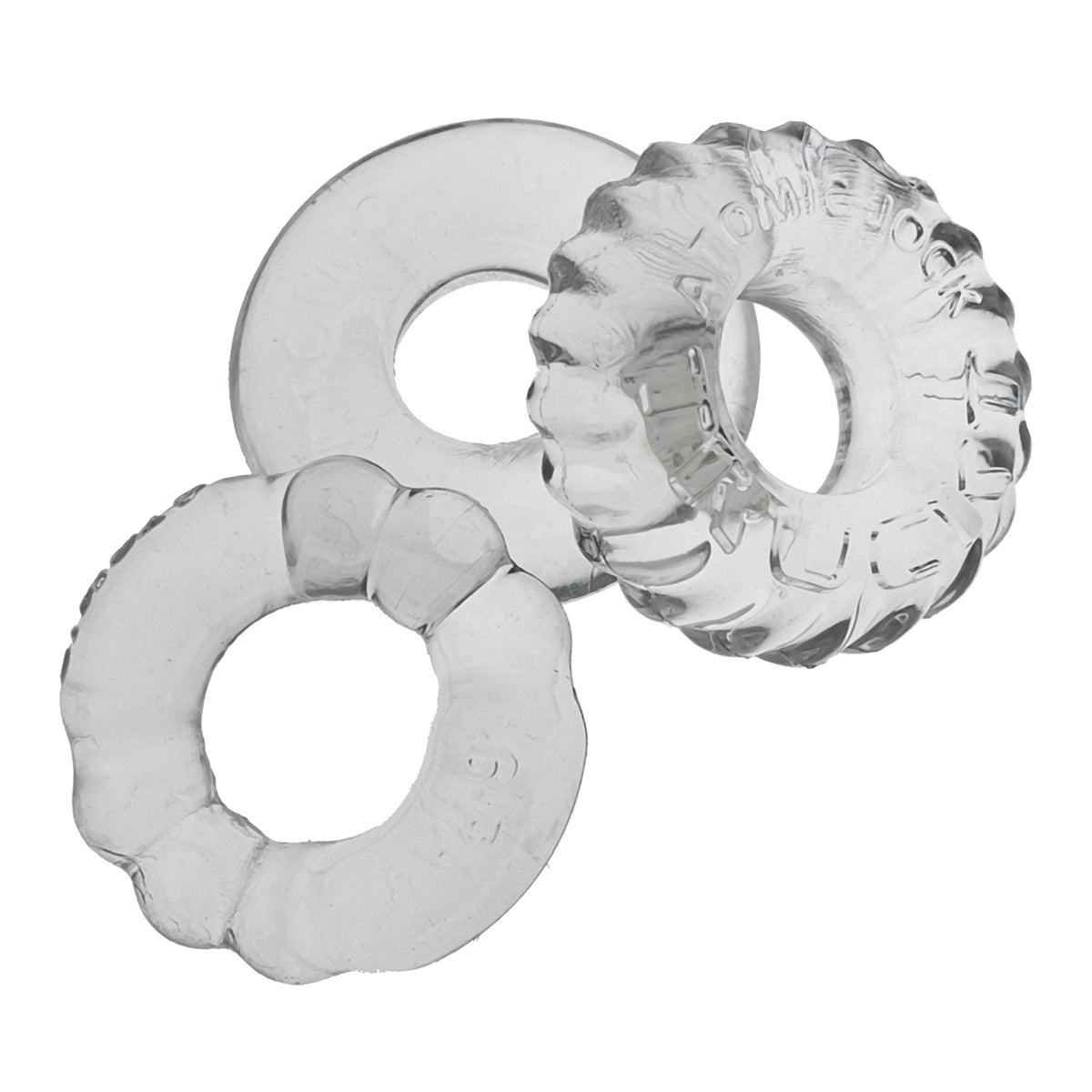 Oxballs Bonemaker (Black) Cockring 3 Pack – Durable Cockring Set > Cock Ring > Sets