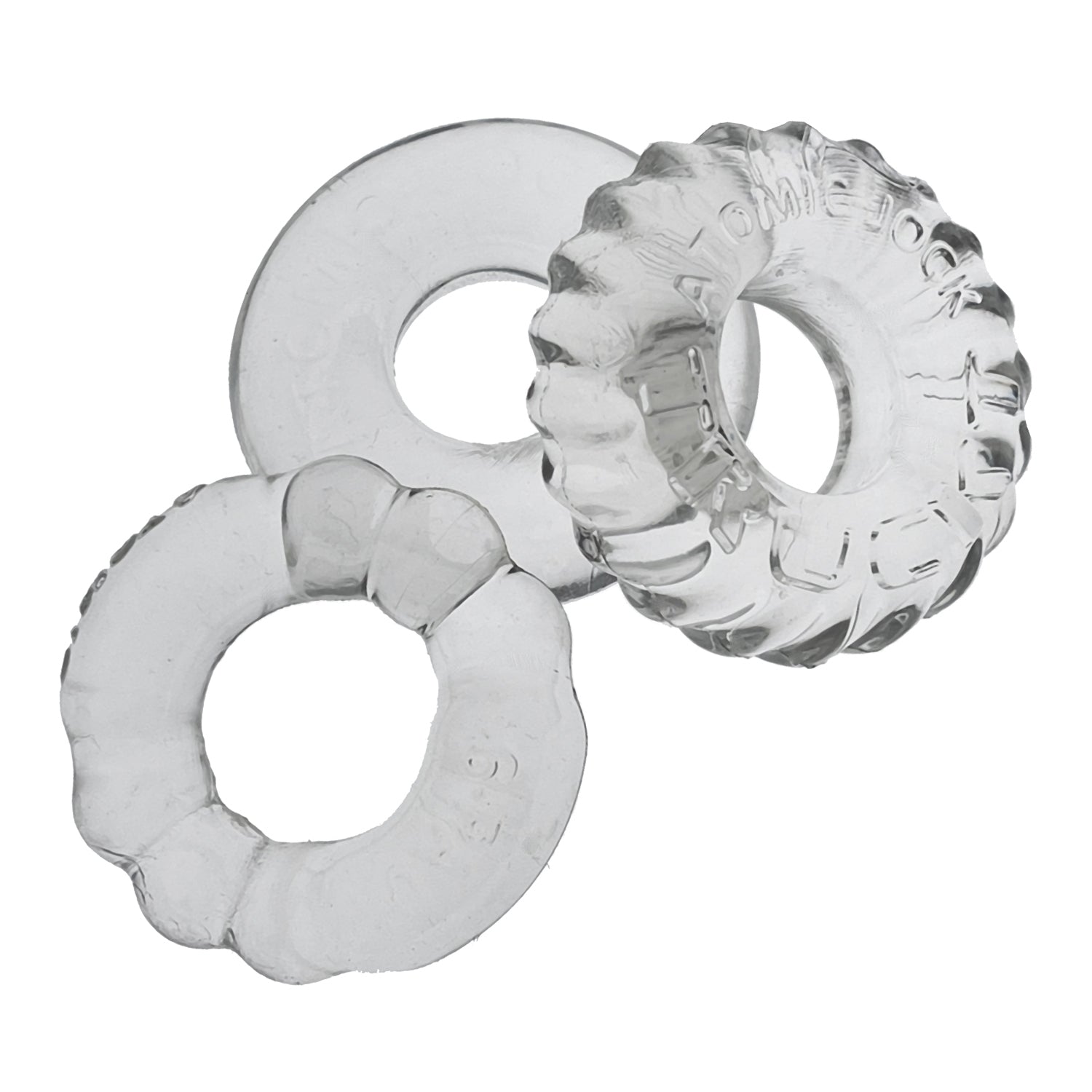 Oxballs Bonemaker (Black) Cockring 3 Pack – Durable Cockring Set > Cock Ring > Sets