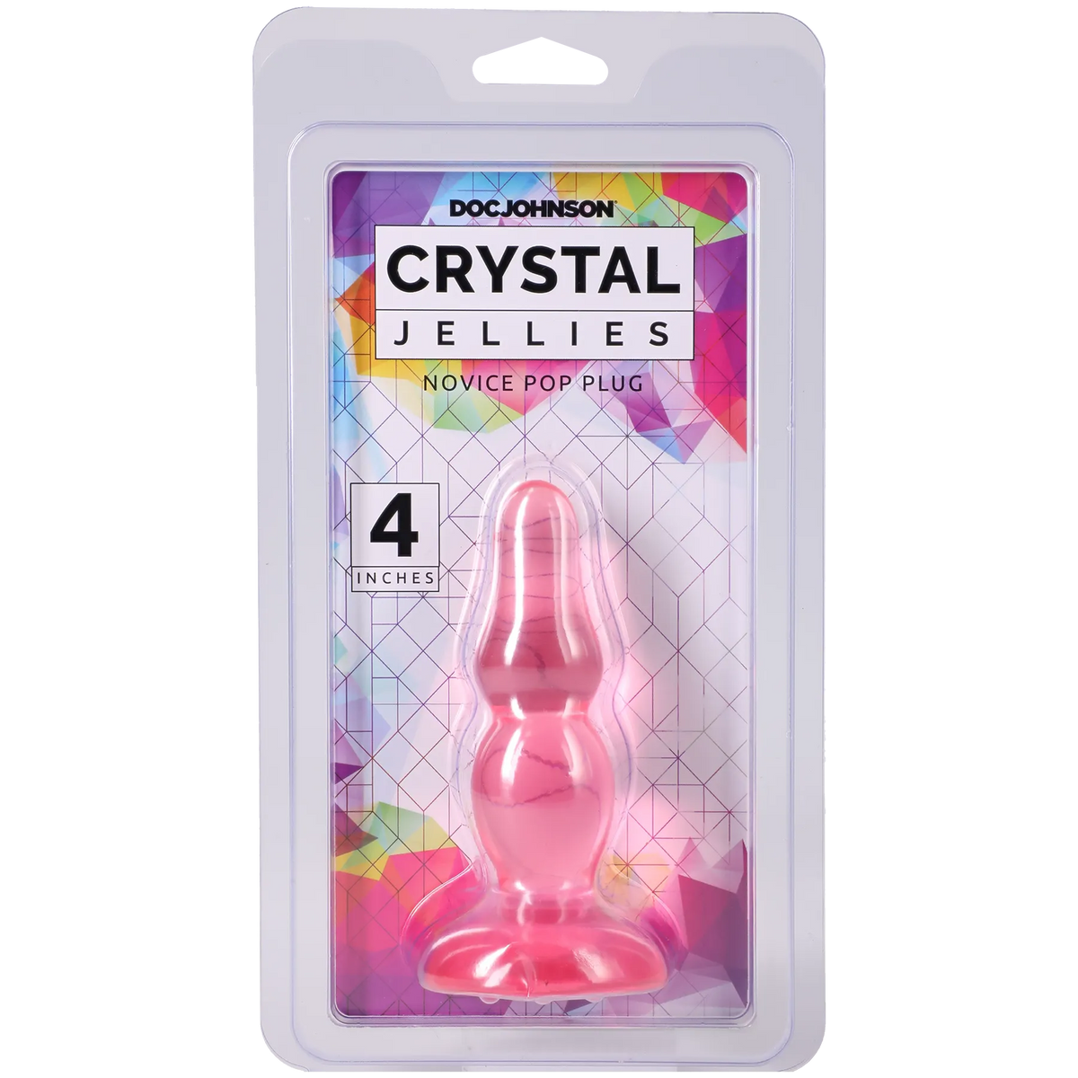 Crystal Jellies Novice Pop Plug 4 Inch Pink > Anal Range > Butt Plugs