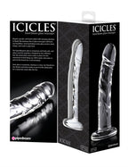 Icicles Clear Glass Massager with Curved G-Spot and P-Spot Stimulator > Glass > Dildos