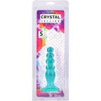 Crystal Jellies Graduated Anal Plug 5 Inch Teal in packaging