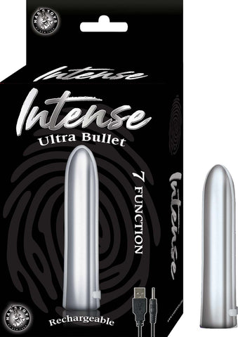 Intense Power Bullet Vibrator Silver Compact Waterproof Toy Silver > Vibrators > Mini Vibrators