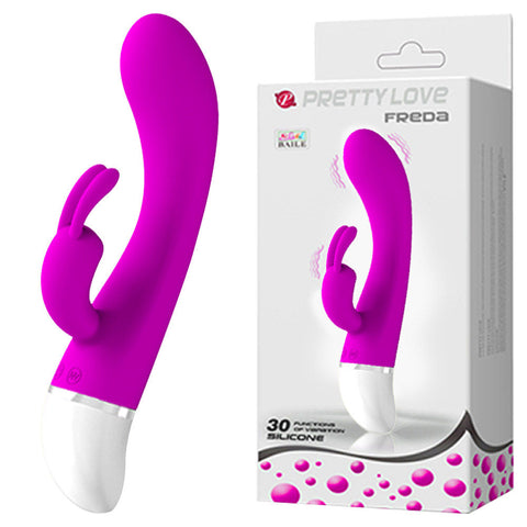 Pretty Love Freda (Pink) – Silicone 30 Function Rabbit Vibrator > Vibrators > Ladies > Rabbit