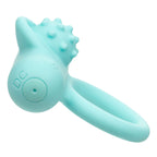 Silicone Nubby Lover’s Delight Ring in Aqua Blue with 12 Intense Vibration Functions > Cock Ring > Vibrating