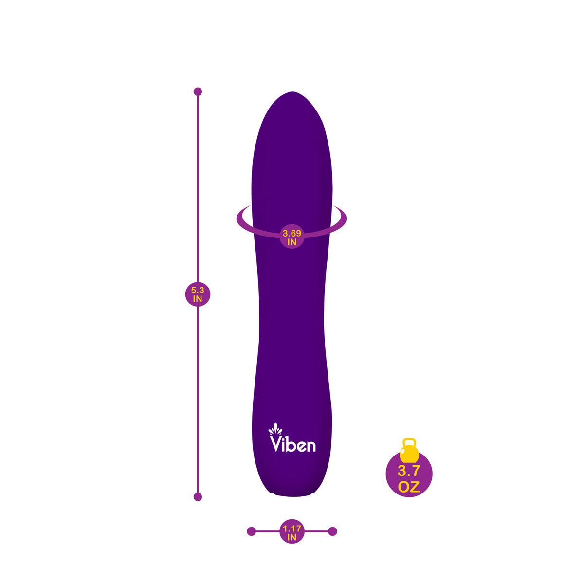 Viben Vivacious Rumble Motor Bullet Vibrator Violet > Vibrators > Mini Vibrators