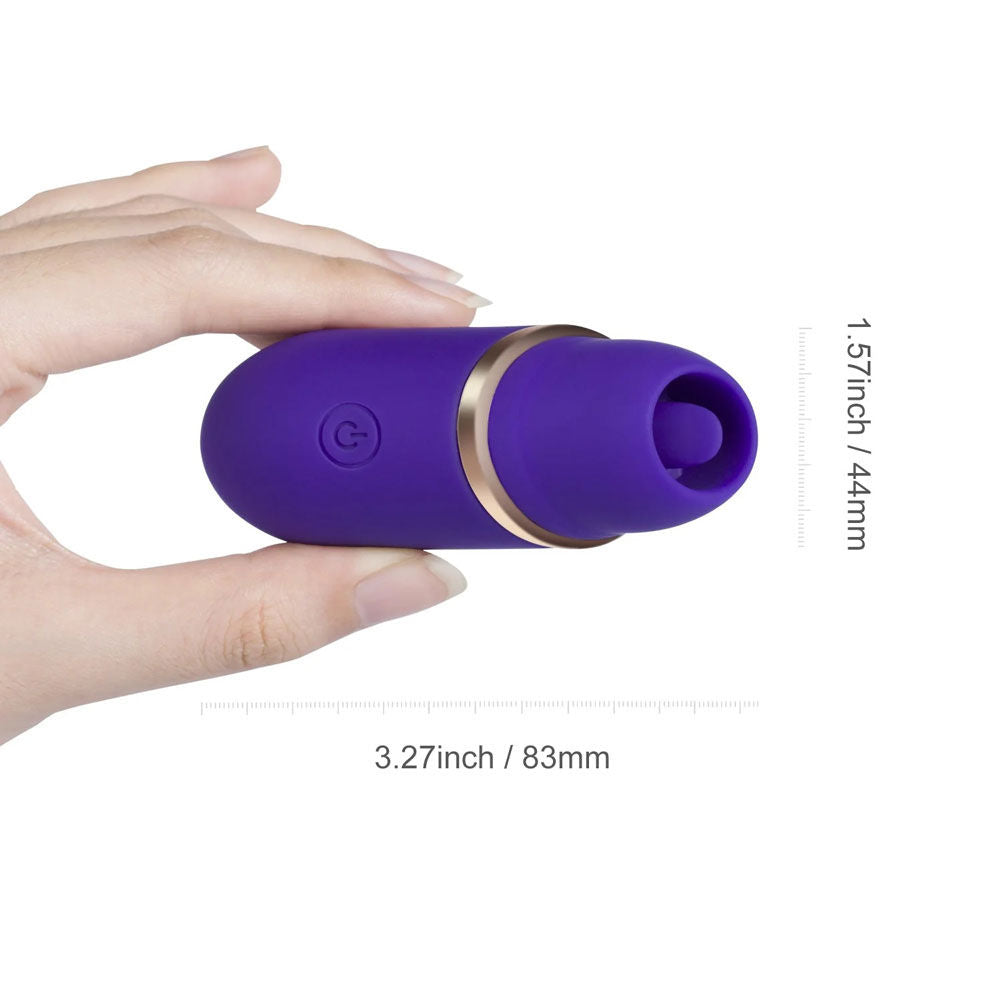 Abby Mini Clit Licking Vibrator Tongue Sex Toy Purple STIMULATORS