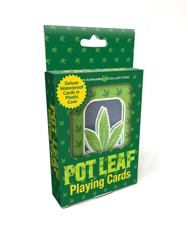 Pot Leaf Waterproof Playing Cards for Adult Party Games Green Games