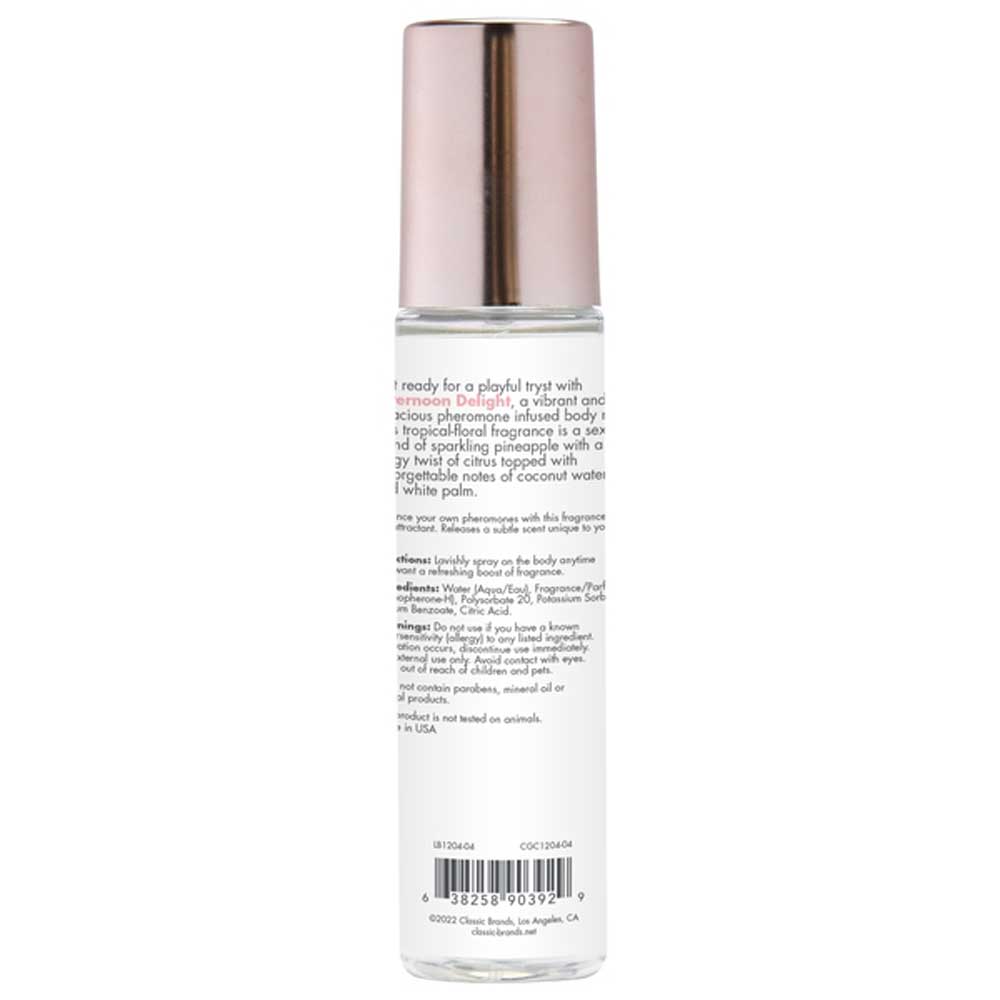Afternoon Delight Pheromone Body Mist Tropical Floral Scent Perfume Spray