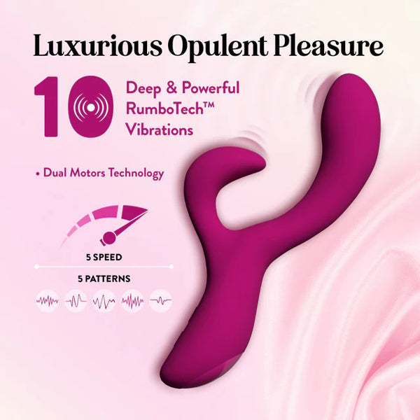 Blush Quinn Rabbit Vibrator Dual Stimulation Burgundy Toy VIBRATORS-RABBIT