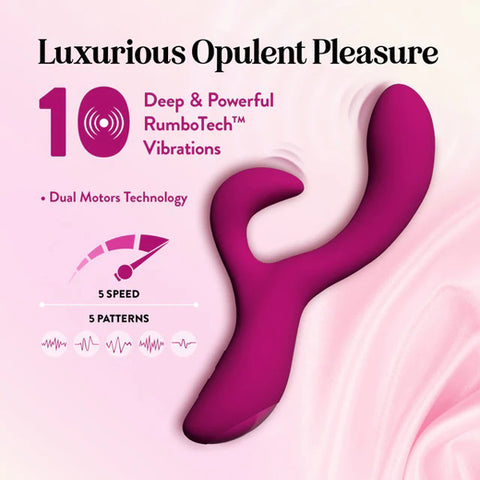Blush Quinn Rabbit Vibrator Dual Stimulation Burgundy Toy VIBRATORS-RABBIT