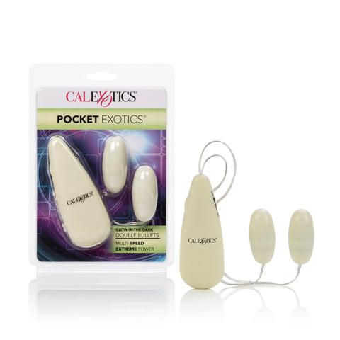Glow in the Dark Pocket Exotics Vibrating Clitoral Bullet Vibrator BULLETS & EGGS