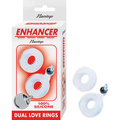 Nasstoys Enhancer Dual Love Silicone Cock Rings Clear Set Clear COCK RING Set