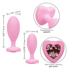 First Time Crystal Booty Duo (Heart-Shaped Crystals) – Decorative Butt Plugs > Anal Range > Butt Plug Kits
