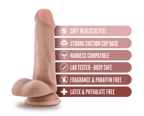Dr. Jeffrey 6.5 Inch Beige Dildo with Suction Cup Base Dongs Realistic