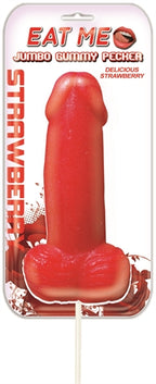 Rainbow Sweet and Sour Edible Gummy Pecker Candy 6 Inch Red > Novelties > Candy & Edible Items