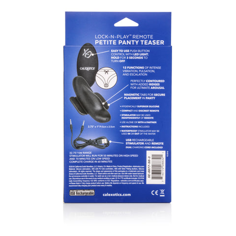 Remote Petite Panty Teaser Vibrator For Discreet Play Black Panty Vibrators