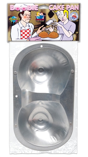 Boobie Cake Pan Novelty Adult Cake Mold Silver Bachelor & Bachelorette Items