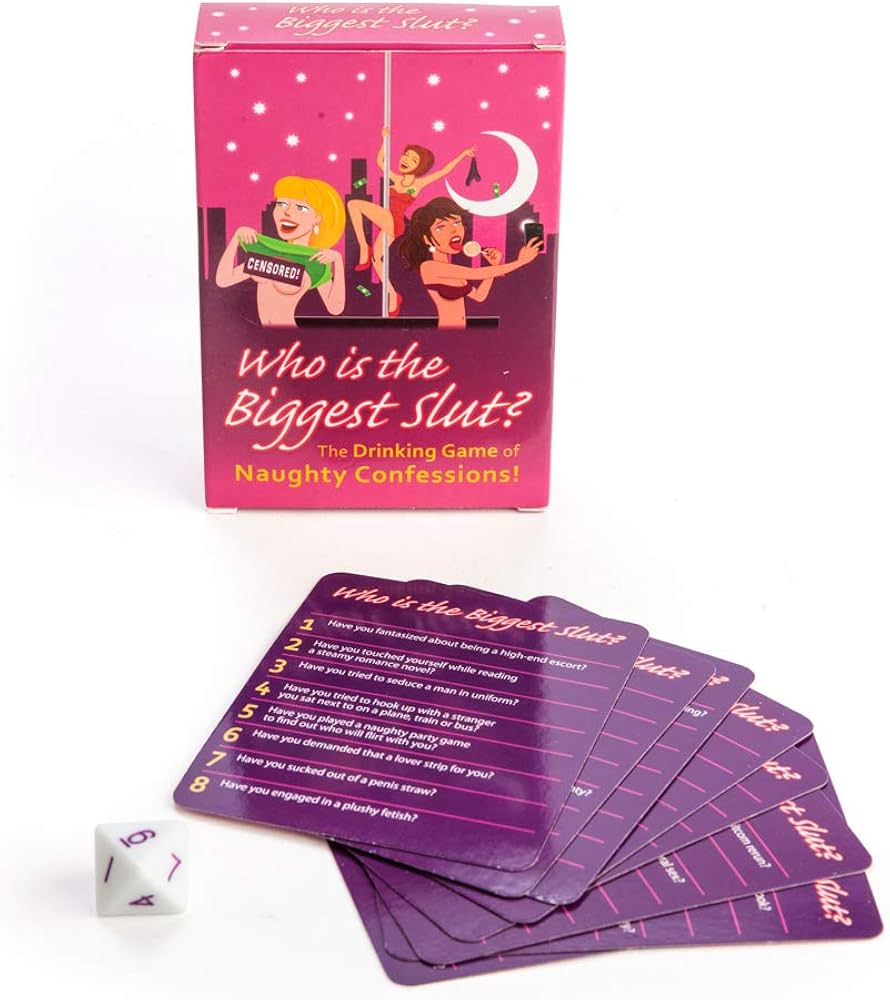 Who Is The Biggest Slut Card Game for Adults - Ultimate Wild Drinking Game with Spicy Questions Bachelor & Bachelorette Items