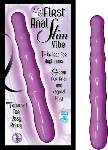 My First Slim Waterproof Anal Vibrator with 10 Functions Purple ANAL TOYS